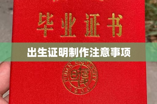 正安出生证明制作注意事项